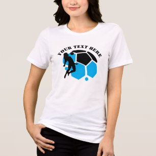 Football Player Girl, Birthday Gift, Team Tri-Blend Shirt