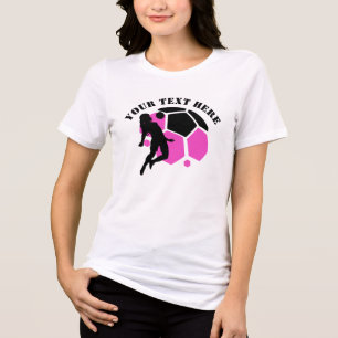 Football Player Girl, Birthday Gift, Team Tri-Blend Shirt