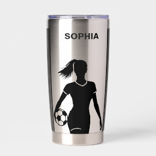 Football Player Girl, Football Girl Birthday Insulated Tumbler