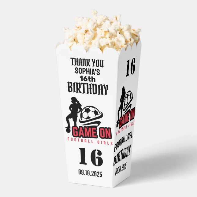 Football Player Girl, Football Girl Team Favour Bo Favour Box (Popped)