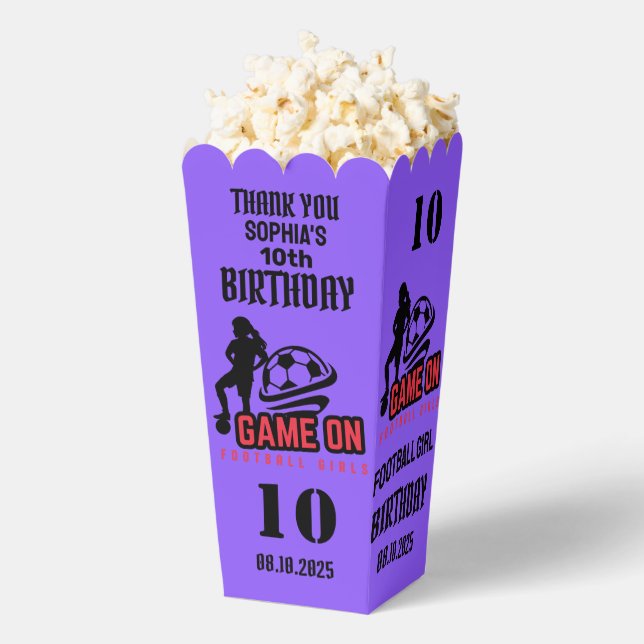 Football Player Girl, Football Girl Team Favour Bo Favour Box (Popped)