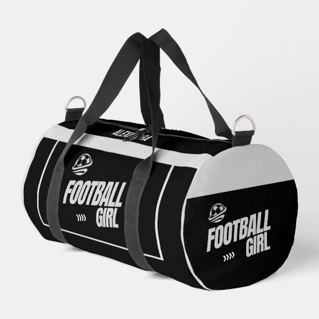 Football Player Girl, Team, Gift Duffle Bag (Left Corner)