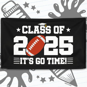 Football Player Graduation Class of 2025 Senior Banner