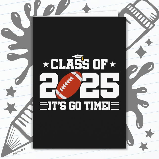 Football Player Graduation Class of 2025 Senior Card (Creator Uploaded)