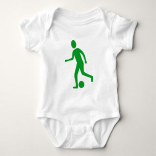 Football Player - Grass Green Baby Bodysuit
