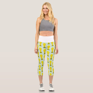 Football Player I Give All My Life To Football Capri Leggings