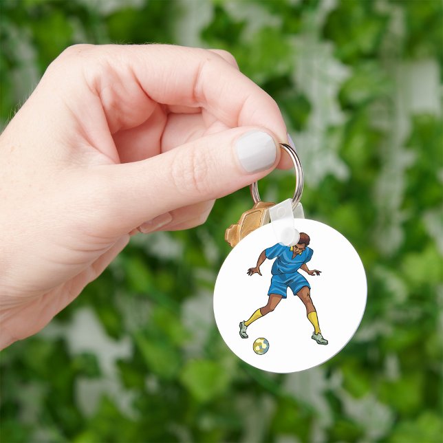 Football Player In Blue Key Ring (Creator Uploaded)