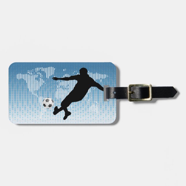 FOOTBALL PLAYER LUGGAGE TAG (Front Horizontal)