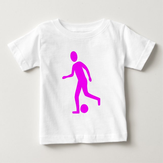 Football Player - Magenta Baby T-Shirt (Front)