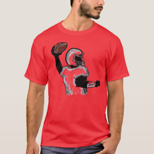 Football player outline tee