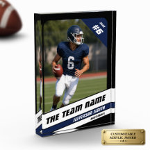 Football Player Personalised Vibrant Blue Black 