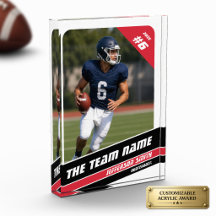 Football Player Personalised Vibrant Red White 