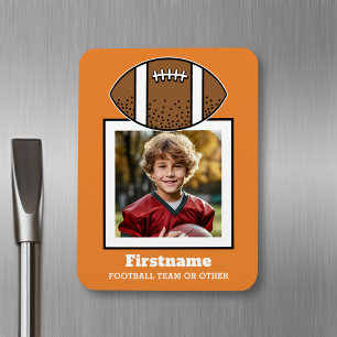 Football Player Photo Add Your Name Can Edit Colou Magnet
