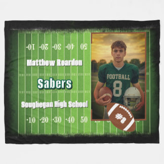 Football Player # Photo Name Team School Custom Fleece Blanket