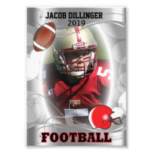 Football Player Photo Template Designs Print