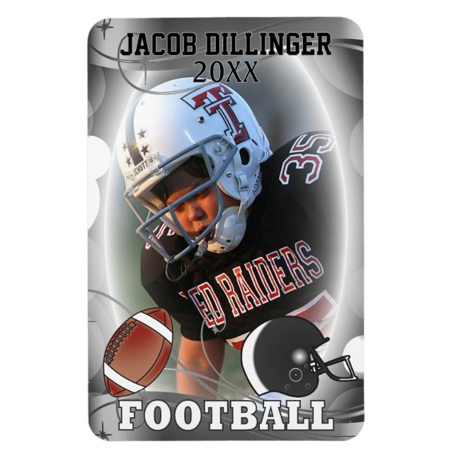 Football Player Photo Template Magnet (Vertical)