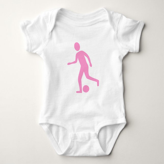 Football Player - Pink Baby Bodysuit (Front)
