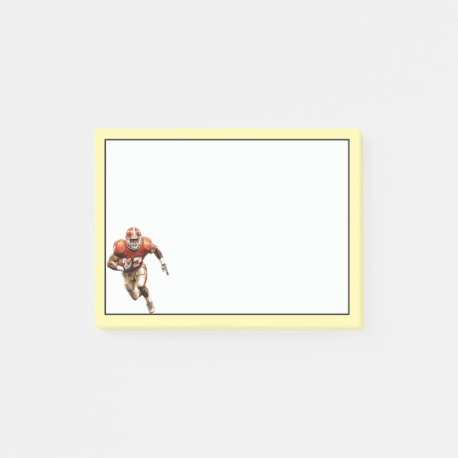 Football Player Post-it Notes (Front)