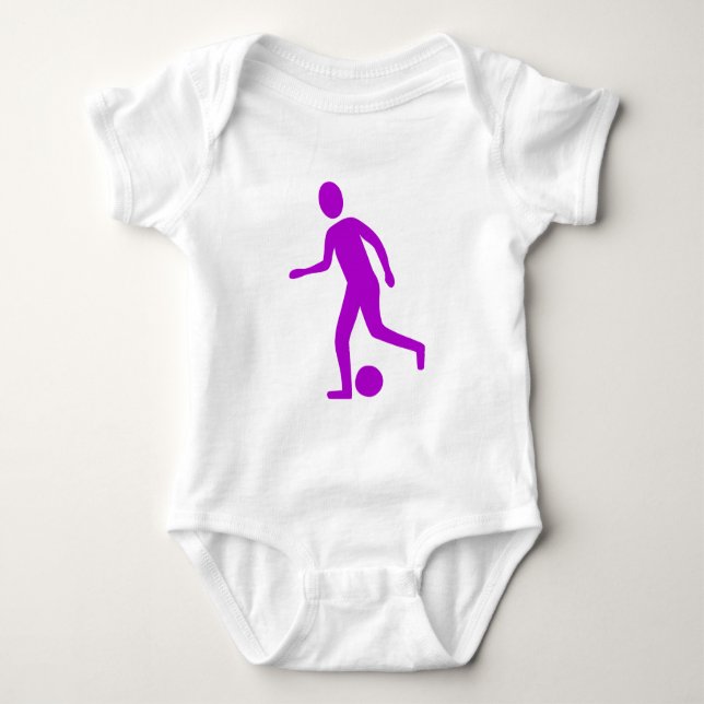 Football Player - Purple Baby Bodysuit (Front)