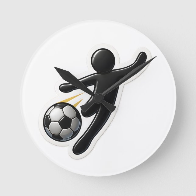 Football player round clock (Front)