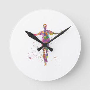 Football player round clock