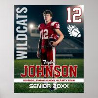 Football Player Senior Night Custom Photo Sports