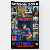 Football Player Senior Night Photo Collage Sports