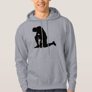 football player silhouette hoodie