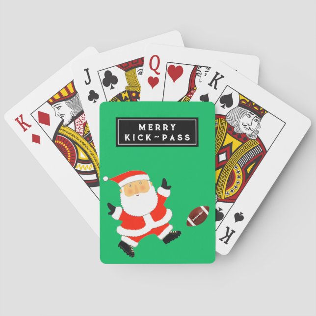 Football Player Stocking Stuffer Playing Cards (Back)