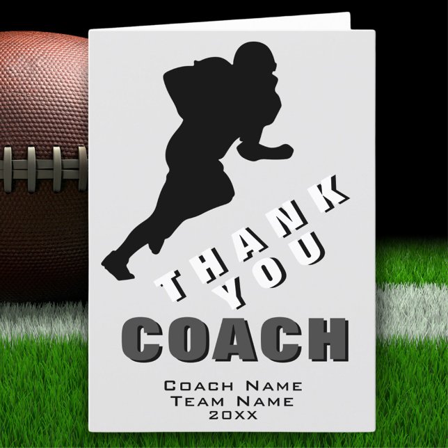 Football Player Thank You Coach Card (Creator Uploaded)