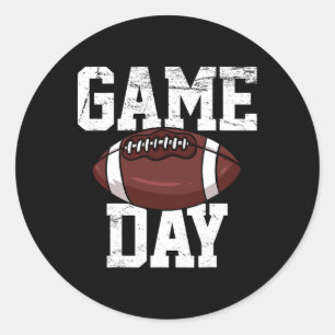 Football Player Vintage Classic Round Sticker