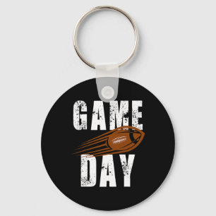 Football Player Vintage Tee Key Ring