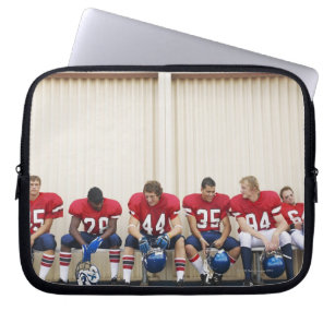 Football Players on Bench Laptop Sleeve