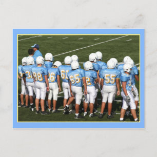 Football players postcard