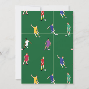 Football Players Sports Soccer Pitch  Holiday Card