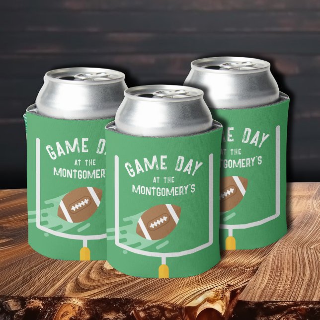 Football Point After Uprights Can Cooler (Football point after uprights personalized beverage can coolers)