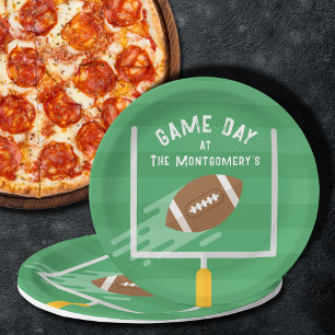 Football Point After Uprights Paper Plate