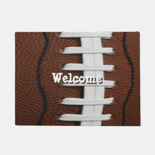 Football Print Pattern Background Doormat
