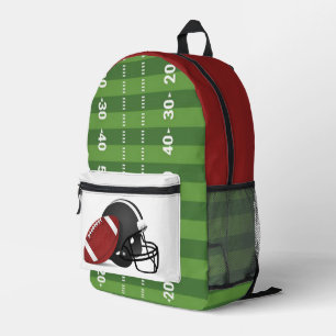 Football printed backpack