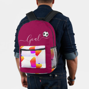 Football Printed Backpack