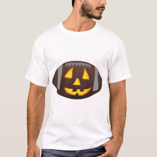 Football Pumpkin Face T-Shirt