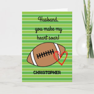 Football Pun Husband Birthday Card