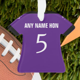 Football Purple & Black Jersey Ornament