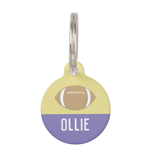 FOOTBALL (PURPLE) PET TAG (Front)