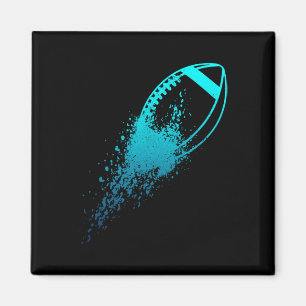 Football Quarterback Lineman Vintage Football Play Magnet