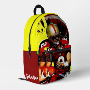 Football Quarterback Personalised Printed Backpack