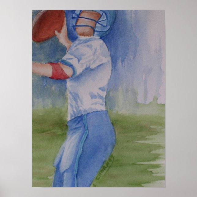 Football Quarterback Poster (Front)