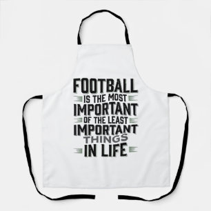 Football Quote Vintage Typography Shirt Design_1 Apron