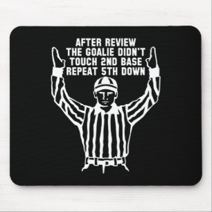 Football Referee Funny Sports Fan T Shirts Men Wom Mouse Pad