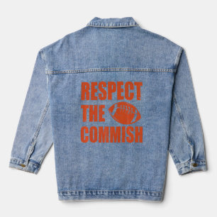 Football Respect The Commish Fantasy Football Denim Jacket